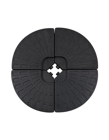 Outsunny 4 PCs Portable Round Parasol Umbrella Base, Black 84D-061 - pic 48145 | FastDaddyshop
