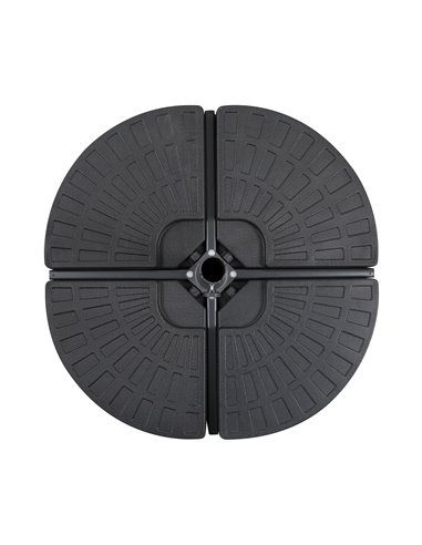 Outsunny 4 PCs Portable Round Parasol Base Umbrella Cross Stand Weights Holder Sand or Water Filled Outdoor Garden Patio 84D-061