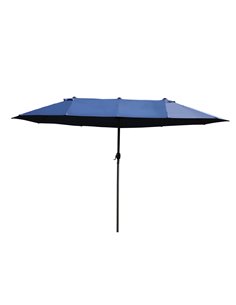 Outsunny 4.6m Garden Parasol Double-Sided Sun Umbrella NO BASE, Blue 84D-031V01BU