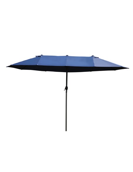 Outsunny 4.6m Garden Parasol Double-Sided Sun Umbrella NO BASE, Blue 84D-031V01BU - pic 48172 | FastDaddyshop