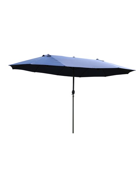 Outsunny 4.6m Garden Parasol Double-Sided Sun Umbrella Patio Market Shelter Canopy Shade Outdoor Blue - NO BASE 84D-031V01BU - pic 48178 | FastDaddyshop