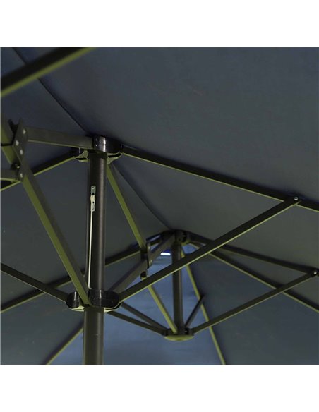 Outsunny 4.6m Garden Parasol Double-Sided Sun Umbrella Patio Market Shelter Canopy Shade Outdoor Blue - NO BASE 84D-031V01BU - pic 48179 | FastDaddyshop