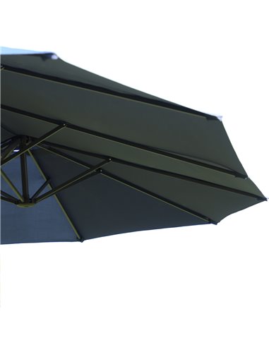 Outsunny 4.6m Garden Parasol Double-Sided Sun Umbrella Patio Market Shelter Canopy Shade Outdoor Blue - NO BASE 84D-031V01BU