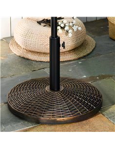 Outsunny 25kg Weighted Umbrella Base Parasol Holder Stand, Bronze 84D-044 2