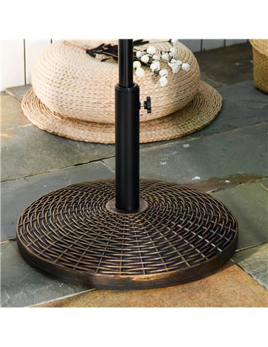 Outsunny 25kg Weighted Umbrella Base Parasol Holder Stand, Bronze 84D-044
