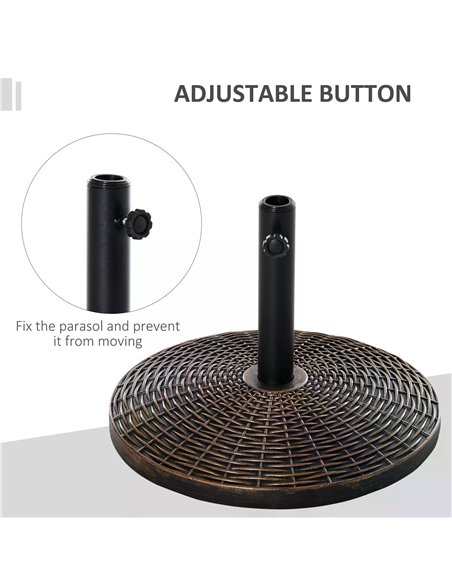Outsunny Patio Weighted Umbrella Base Parasol Holder Outdoor Stand 25kg 84D-044 - pic 48184 | FastDaddyshop