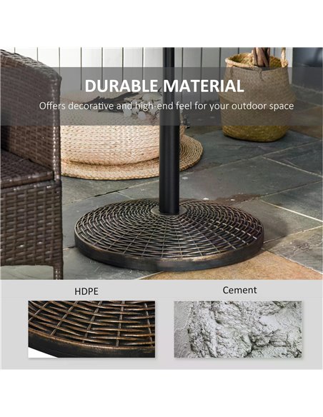 Outsunny Patio Weighted Umbrella Base Parasol Holder Outdoor Stand 25kg 84D-044 - pic 48185 | FastDaddyshop