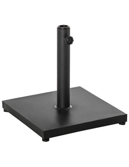 Outsunny Square Parasol Base Heavy Duty Weighted Umbrella Holder Black 84D-042 - pic 48190 | FastDaddyshop
