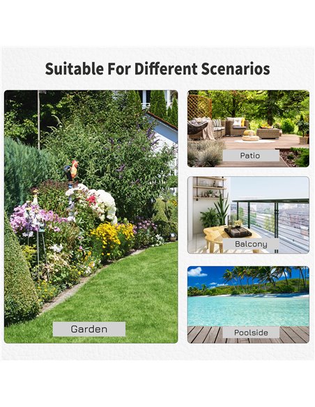 Outsunny Square Parasol Base Heavy Duty Weighted Umbrella Holder Black 84D-042 - pic 48195 | FastDaddyshop