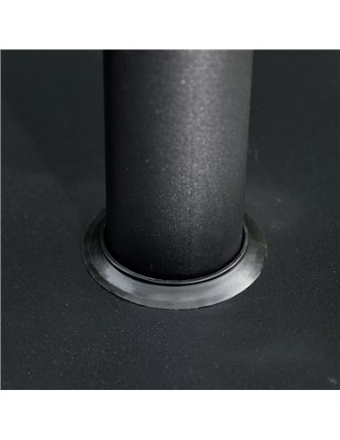 Outsunny Square Parasol Base Heavy Duty Weighted Umbrella Holder Black 84D-042