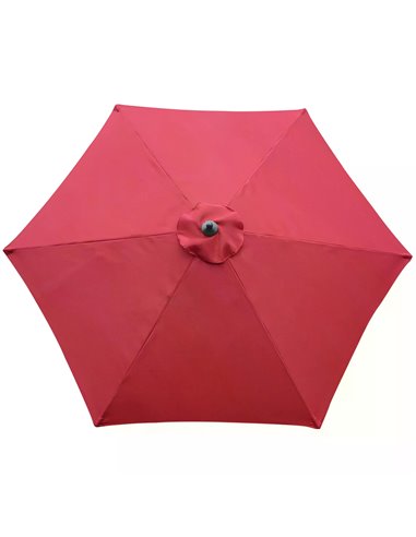 Outsunny 2.8m Patio Parasols Umbrellas Outdoor 6 Ribs Sunshade Canopy Manual Push Garden Backyard Furniture, Wine Red 84D-067WR