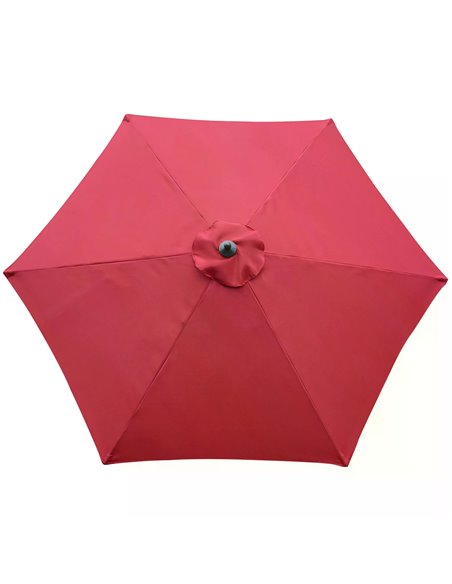 Outsunny 2.8m Patio Parasols Umbrellas Outdoor 6 Ribs Sunshade Canopy Manual Push Garden Backyard Furniture, Wine Red 84D-067WR - pic 48214 | FastDaddyshop