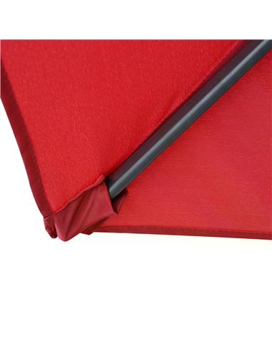 Outsunny 2.8m Patio Parasols Umbrellas Outdoor 6 Ribs Sunshade Canopy Manual Push Garden Backyard Furniture, Wine Red 84D-067WR