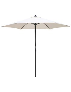 Outsunny 2.8m Round Outdoor Garden Parasol Umbrella, Off-White 84D-067CW
