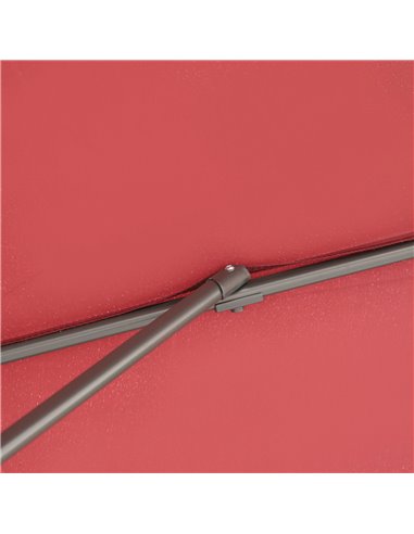 Outsunny Cantilever Roma Parasol Garden Sun Umbrella 360° Rotation w/ Cross Base-Wine Red 84D-052WR