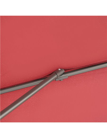 Outsunny Cantilever Roma Parasol Garden Sun Umbrella 360° Rotation w/ Cross Base-Wine Red 84D-052WR - pic 48278 | FastDaddyshop