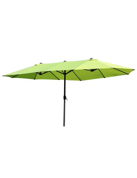 Outsunny 4.6m Double-Sided Garden Parasol Sun Umbrella NO BASE, Grass Green 84D-031V01GN - pic 48280 | FastDaddyshop