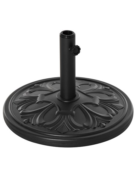 Outsunny Round Parasol Base Heavy Duty Cement Stand Umbrella Holder 84D-046BK - pic 48289 | FastDaddyshop