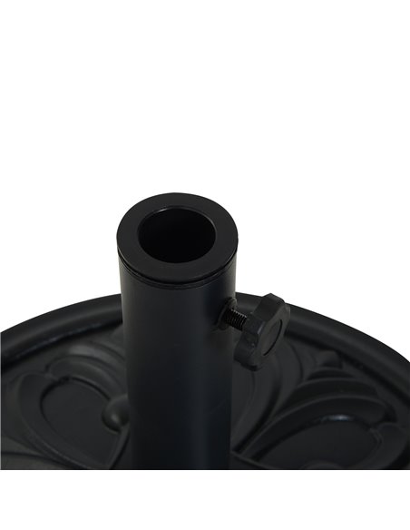 Outsunny Round Parasol Base Heavy Duty Cement Stand Umbrella Holder Garden 84D-046BK - pic 48295 | FastDaddyshop