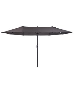 Outsunny 4.6m Double-Sided Garden Parasol Sun Umbrella NO BASE, Grey 84D-030V01GY