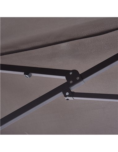 Outsunny 4.6m Garden Parasol Double-Sided Sun Umbrella Patio Market Shelter Canopy Shade Outdoor Grey - NO BASE 84D-030V01GY