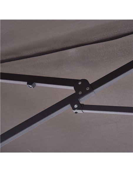Outsunny 4.6m Garden Parasol Double-Sided Sun Umbrella Patio Market Shelter Canopy Shade Outdoor Grey - NO BASE 84D-030V01GY - pic 48315 | FastDaddyshop
