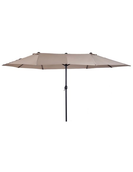 Outsunny 4.6m Double-Sided Garden Parasol Sun Umbrella NO BASE, Tan 84D-031V01CF - pic 48325 | FastDaddyshop