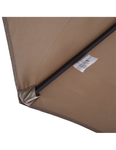 Outsunny 4.6m Garden Parasol Double-Sided Sun Umbrella Patio Market Shelter Canopy Shade Outdoor Tan - NO BASE 84D-031V01CF