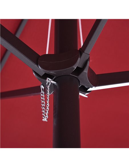 Outsunny 4.6m Double-Sided Patio Parasol Sun Umbrella-Wine Red 84D-031V01WR - pic 48342 | FastDaddyshop