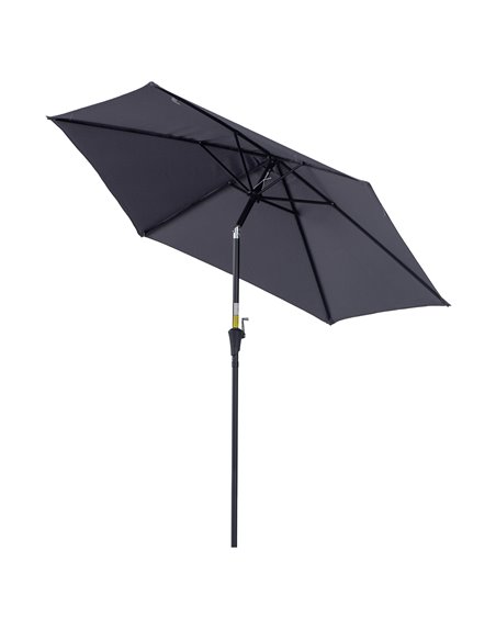 Outsunny 2.7 m Patio Umbrella, Aluminum Frame-Grey 84D-032GY - pic 48352 | FastDaddyshop