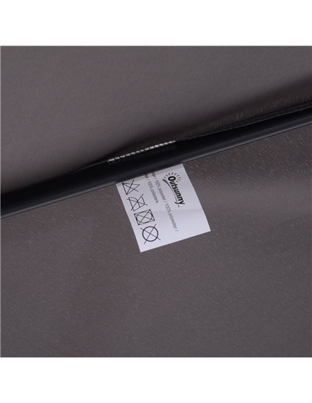 Outsunny 2.7 m Patio Umbrella, Aluminum Frame-Grey 84D-032GY - pic 48360 | FastDaddyshop