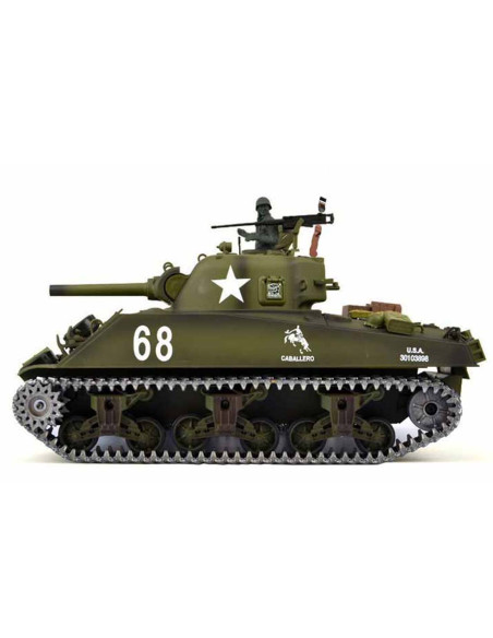 Heng Long 1:16 M4A3 Sherman RC Tank With Smoke, Sound And BB Gun - Metal Upgrade Pro Version, photo03 - pic 48410 | FastDaddyshop