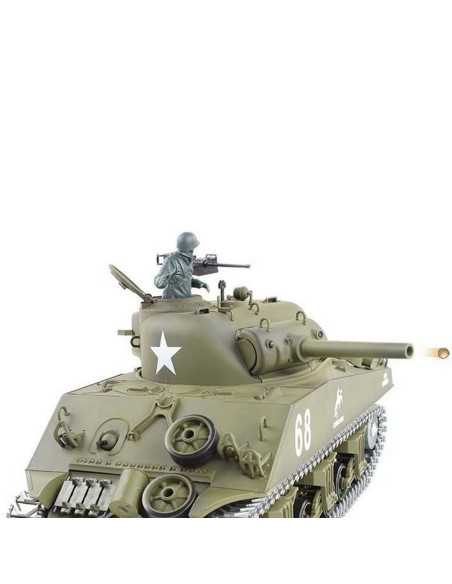 Heng Long 1:16 M4A3 Sherman RC Tank With Smoke, Sound And BB Gun - Metal Upgrade Pro Version, photo06 - pic 48413 | FastDaddyshop