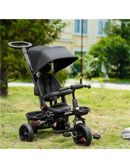 HOMCOM 4 in 1 Baby Tricycle Toddler Stroller Foldable Pedal Tricycle w/ Reversible Angle Adjustable Seat Removable for 1-5 Years - pic 4852 | FastDaddyshop