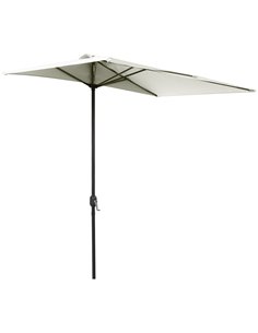 Outsunny 2.3m Balcony Half Parasol Semi Round Umbrella NO BASE, Beige 84D-074BG