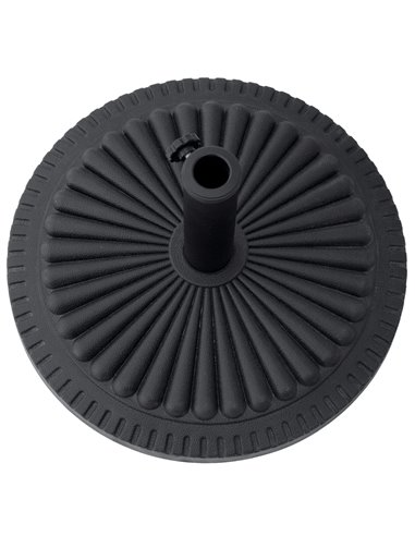 Outsunny Garden 15kg Round Parasol Base Cement Outdoor Umbrella Weight Stand Black 84D-076