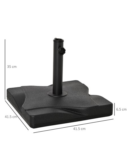 Outsunny Square Cement Parasol Base Umbrella Weight Stand Black 84D-078 - pic 48564 | FastDaddyshop