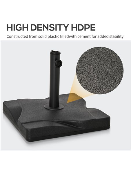 Outsunny Square Cement Parasol Base Umbrella Weight Stand Black 84D-078 - pic 48565 | FastDaddyshop
