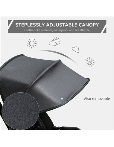 HOMCOM 4 in 1 Baby Tricycle Toddler Stroller Foldable Pedal Tricycle w/ Reversible Angle Adjustable Seat Removable for 1-5 Years
