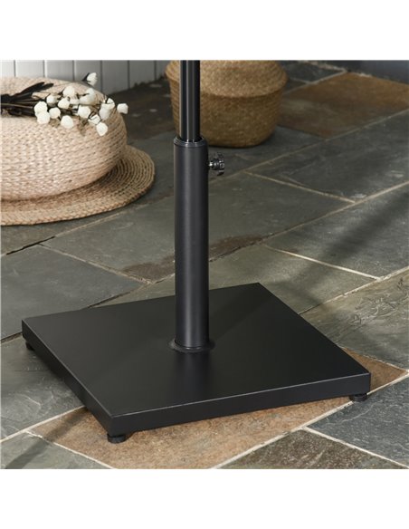 Outsunny Steel Square Parasol Stand Base w/ Adjustable Knob Umbrella Stand Black 84D-077 - pic 48581 | FastDaddyshop