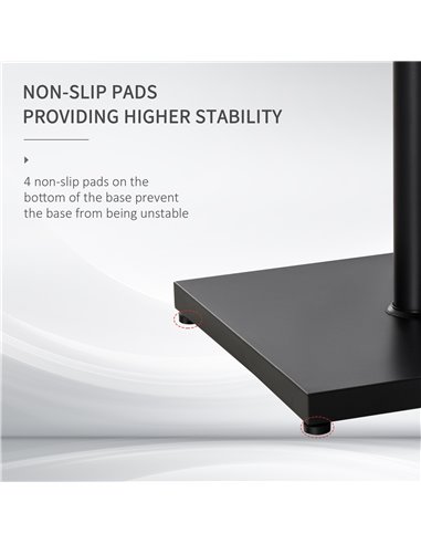 Outsunny Steel Square Parasol Stand Base w/ Adjustable Knob Umbrella Stand Black 84D-077