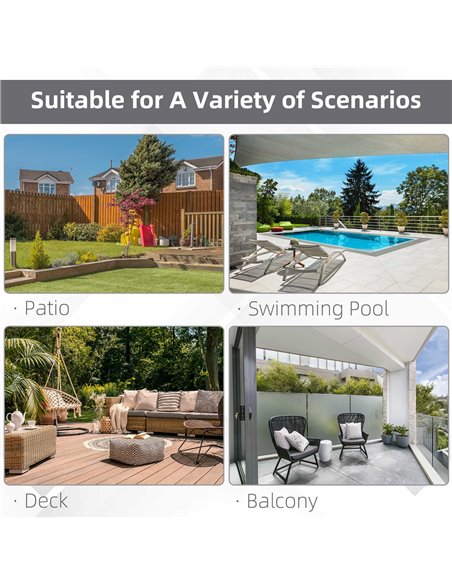 Outsunny Double Parasol Patio Umbrella Garden Sun Shade w/ Steel Pole 12 Support Ribs Crank Handle Easy Lift Twin Canopy - Beige - pic 48595 | FastDaddyshop