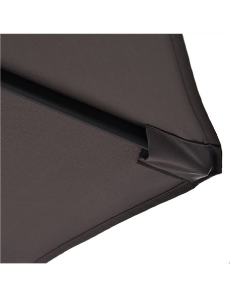 Outsunny Double Parasol Patio Umbrella Garden Sun Shade w/ Steel Pole 12 Support Ribs Crank Handle Easy Lift Twin Canopy - Grey  - pic 48605 | FastDaddyshop
