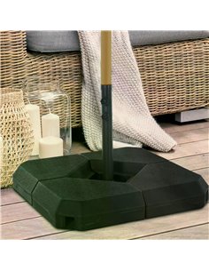 Outsunny 4PCs Fillable Parasol Base wшер Steel Cross Base, Black 84D-089 2