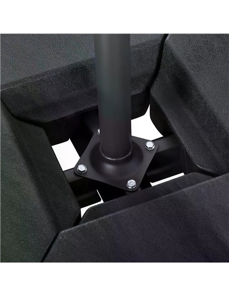 Outsunny 4PCs Fillable Parasol Base w/ Steel Cross Base Garden Umbrella Stand Weight Umbrella Sand Water Plastic Black 84D-089 - pic 48632 | FastDaddyshop