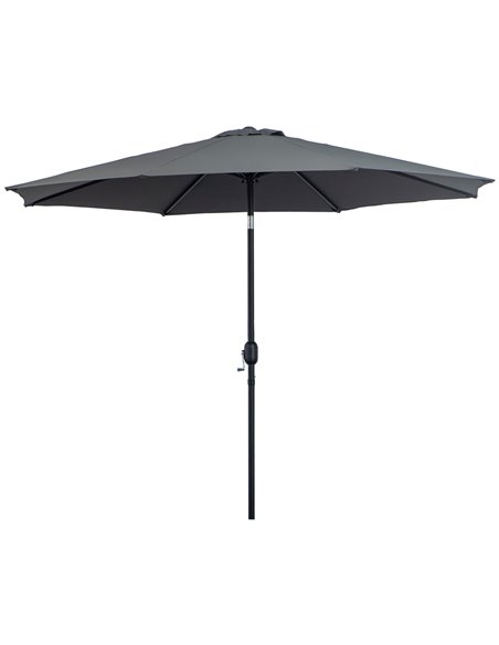 Outsunny 3(m) Tilting Parasol Garden Umbrellas, Dark Grey 840-070CG - pic 48634 | FastDaddyshop