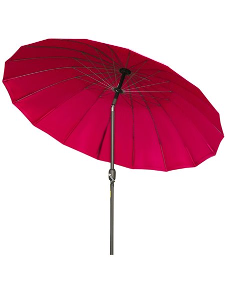 Outsunny Ф255cm Patio Parasol Umbrella, Table Parasol, Wine Red 84D-103WR - pic 48697 | FastDaddyshop