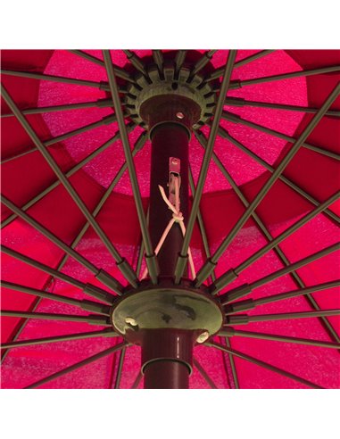 Outsunny Ф255cm Patio Parasol Umbrella Outdoor Market Table Parasol with Push Button Tilt Crank and Sturdy Ribs for Garden Lawn 