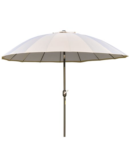 Outsunny Ф255cm Patio Parasol Umbrella, Table Parasol, White 84D-103CW - pic 48706 | FastDaddyshop