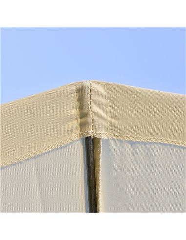 Outsunny Ф255cm Patio Parasol Umbrella Outdoor Market Table Parasol with Push Button Tilt Crank and Sturdy Ribs for Garden Lawn 